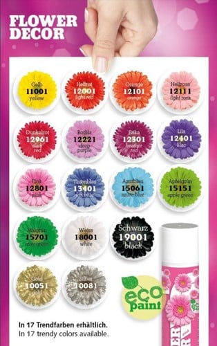 [A-015797] Flower Decor Verfspray Waterbasis voor Verse bloemen Styropor en Graffiti 12001 Light Rood