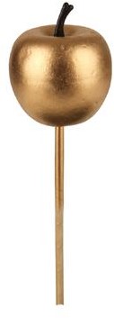 [A-016412] Appel op draad Goud glans 40 mm per zak ca. 24 stuks
