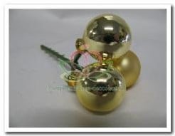 [A-004195] Kerstballen op steker Goud 25 mm 3 stuks