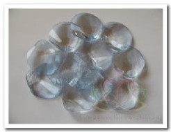 [A-006917] Acryl schelpen Blauw 12 stuks