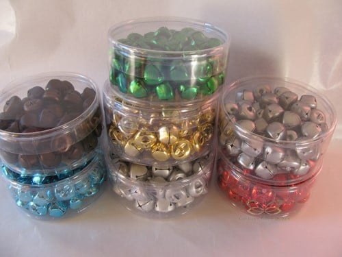 [A-008943] Christmas bells Wedding Wands Turquoise Mat 12 mm doosje ca. 60 stuks