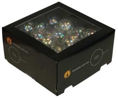 [A-026082] Kerstballen op draad Clear Pearl 4 cm doos 36 stuks