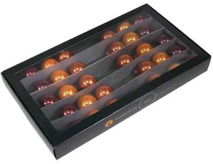 [A-027045] Kerstballen op Lange draad Caramel Brown 4 cm 30 stuks
