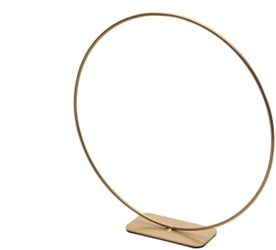 [A-022479] Metalen frame Ring op voet Goud 40 cm