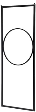 [A-025964] Metalen frame Rechthoek met cirkel Sun hangend 115 cm