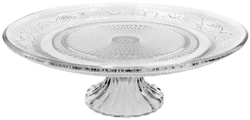 [A-026069] Glazen Taartplateau op voet Ø29xH9 cm