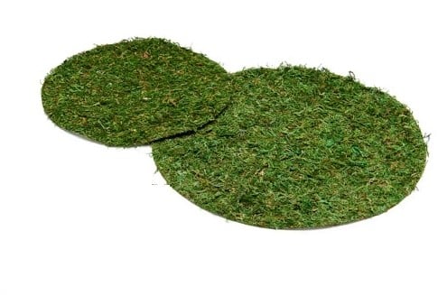 [A-025684] Mosmat Asia Mos Placemat Kunstmos Rond 58 cm per stuk rechts op foto