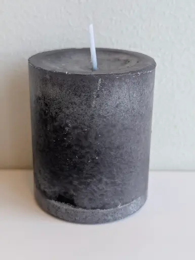 [A-014519] Trendkaars Kaars Zelfdovend Antraciet 90x70 mm per stuk