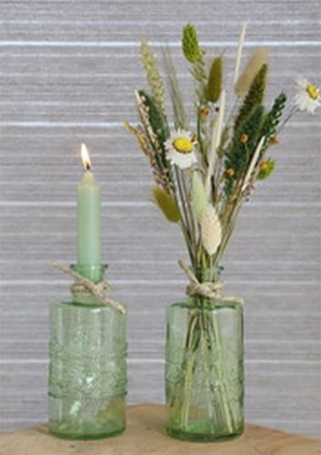 [A-022606] Kaarsen Taper Mintgroen Dustgroen 11 cm set 7 stuks