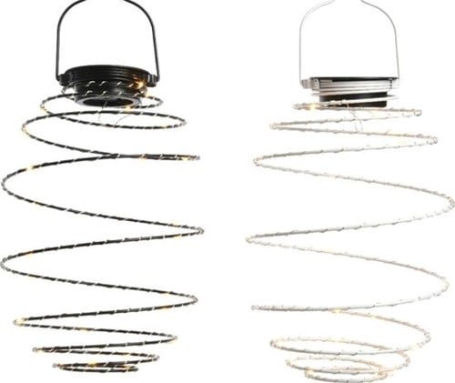 [A-025830] Solar Lantern Windlicht Metaal Zwart Diameter 16 cm Per stuk