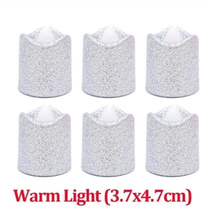 [A-025898] LED Minikaarsje Glitter Zilver per stuk