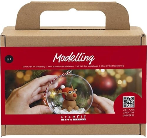 [A-024946] DIYkit Pakket Hobbyset Mini Hobbyset Kerstbal boetseren Sneeuwpop