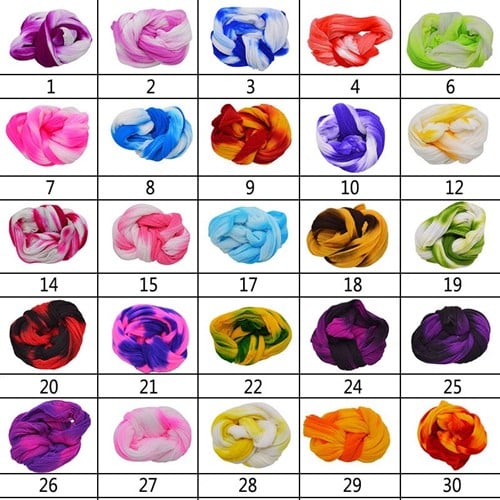 [A-019827] Nylon 2tone voor het maken van bloemen 3 Blauw Wit pak 5 stuks