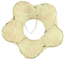[A-009955] Boekethouder Sisal Bloemvorm Creme 15 cm