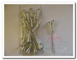 [A-007331] Parelspelden de Luxe 311 Zilver of Goud 24 stuks 