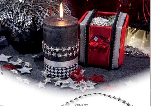 [A-009440] Sterrenguirlande Zilverkleur 50 meter per rol