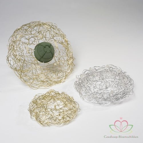 [A-010140] Oasis® Wire and Pearl Collar Parelnet Zilver 20 cm