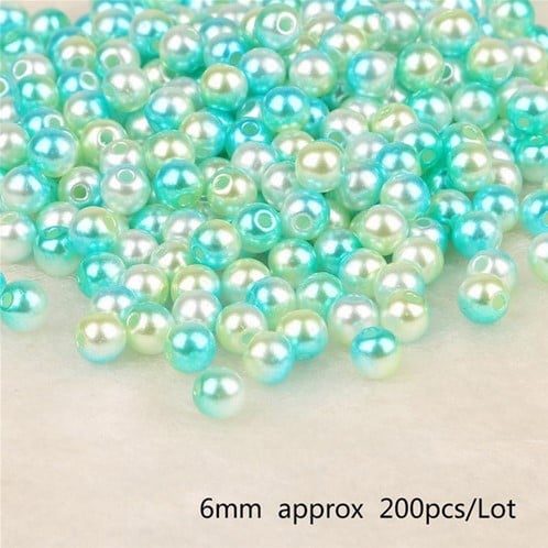 [A-015378] Parels pareltjes Rijgparels Rainbow 6 mm ca. 200 st 