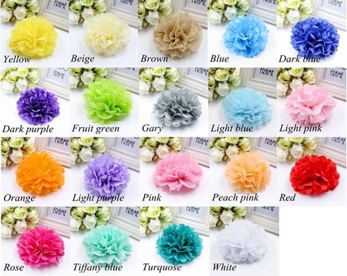 [A-015592] Tissue Paper Pom Poms Flower Balls Lila 15 cm per stuk