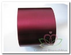 [A-018465] Bedrukt lint Donkerrood met Gouden opdruk 70 mm 80 cm