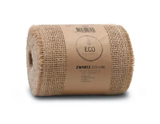 [A-016530] Jute band Naturel open structuur 15 cm rol 40 meter