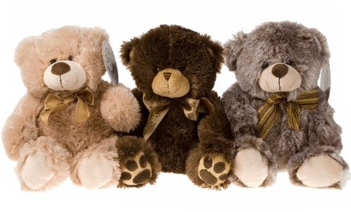 [A-015032] Beertje pluche Donkerbruin Sitting Bear 35 cm per stuk