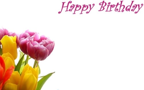 [A-027461] Bloemenkaartjes 50 HAPPY BIRTHDAY - BOUQUET Wenskaarten