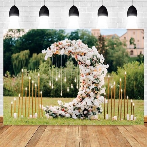 [A-023609] Backdrop Flowerwall polyester 300x200 cm