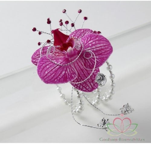 [A-010249] Corsage Pols Arm Been Eye Candy Pearl White 