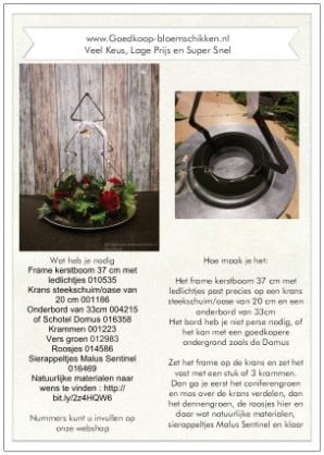 [A-016971] DIY Werkbeschrijving Kerstboom frame op schaal 