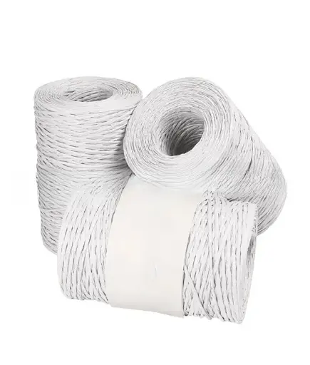 [A-027297] Bindwire papierdraad wit 205 meter 