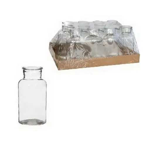 [A-015564] Glas Vaas Fles voor schelpen 16x8 cm 