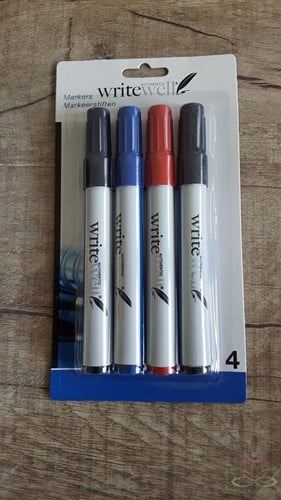 [A-012350] Markeerstiften Markers kaart 4 stuks