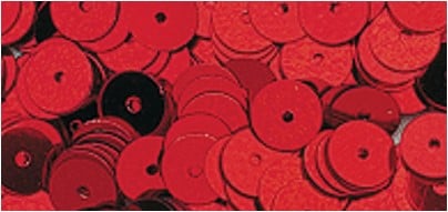 [A-012403] Pailletten glad lovertjes Rood 6 mm zakje 1000 stuks