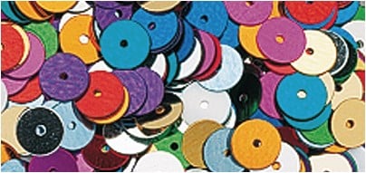 [A-012408] Pailletten glad lovertjes Gemengd 6 mm zakje 1000 stuks