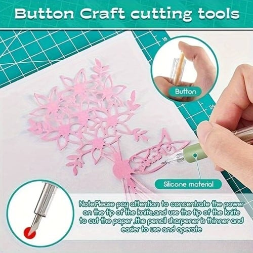 [A-025738] Snijgereedschap precisiemesje Wit papier scrapbook