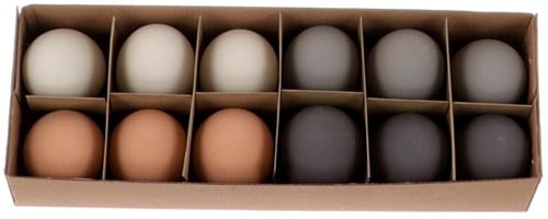 [A-023877] Ganzeneieren Naturel Grijs assorti 8 cm per stuk