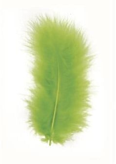 [A-025624] Veren Echte veertjes Lichtgroen Dons 8 cm 10 stuks