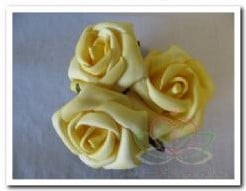 [A-005108] Foamroos Geel 5,5 cm 3 stuks