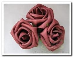 [A-005305] Foamroos Bruin 5,5 cm 3 stuks