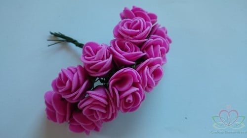 [A-011242] Mini Foam Roos Fuchsia 2,5 cm Zak 144 stuks