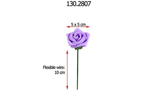 [A-012146] Foamroos Lila 5 cm bulkverpakking 250 stuks