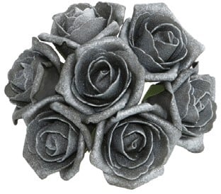 [A-012245] Foamroos Emilia Antique Antracite Dark Grey doos 42 stuks