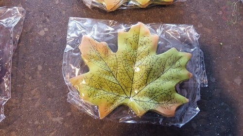 [A-012944] Blad Zijden Herfstblad Groen E