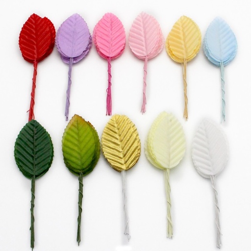 [A-015451] Blad Zijden blaadjes op draad Autumn 3*5 cm PAK100