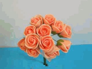 [A-015743] Mini Foam Roos Oranje 2 cm Doos 144 stuks