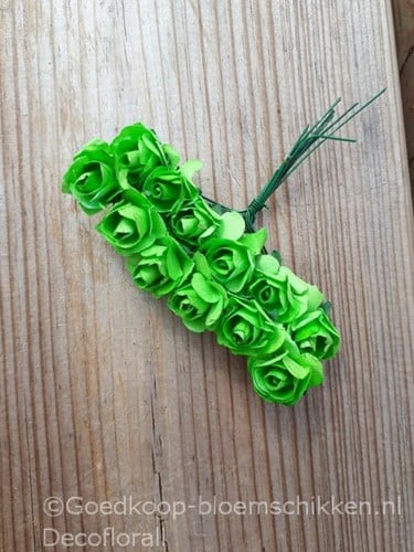 [A-016325] Mulberry Roosjes Appelgroen pak 144 stuks