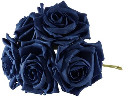 [A-022413] Foamroos Open Tea Rose Navy 6 cm 5 stuks