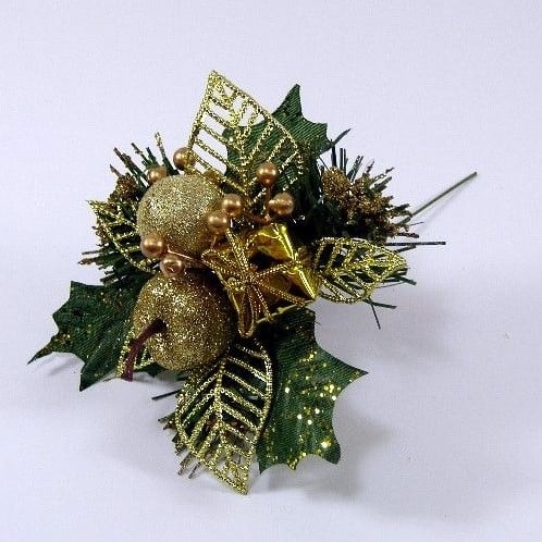 [A-024711] Kerstbijsteker Goud Appel Cadeautje en Besjes per stuk