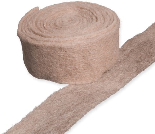 [A-008825] Wolband Naturel 7 cm 4 meter per rol 